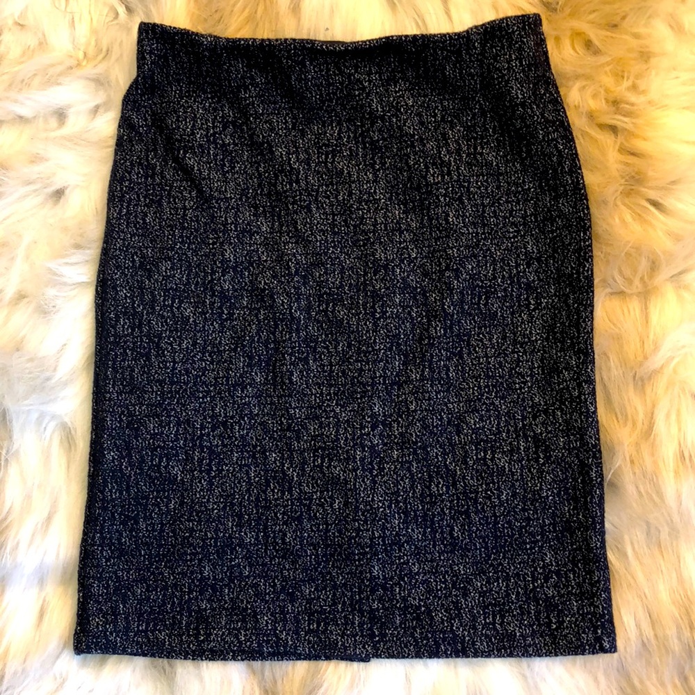 Navy loft pencil skirt